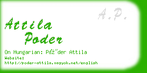 attila poder business card